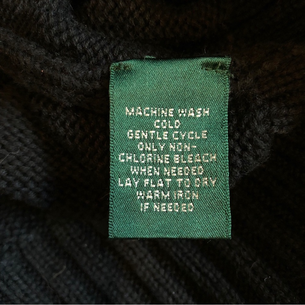 True Vintage 90s Lauren Ralph Lauren Shawl Collar Sweater with Fair Isles Detail - Picture 5 of 5